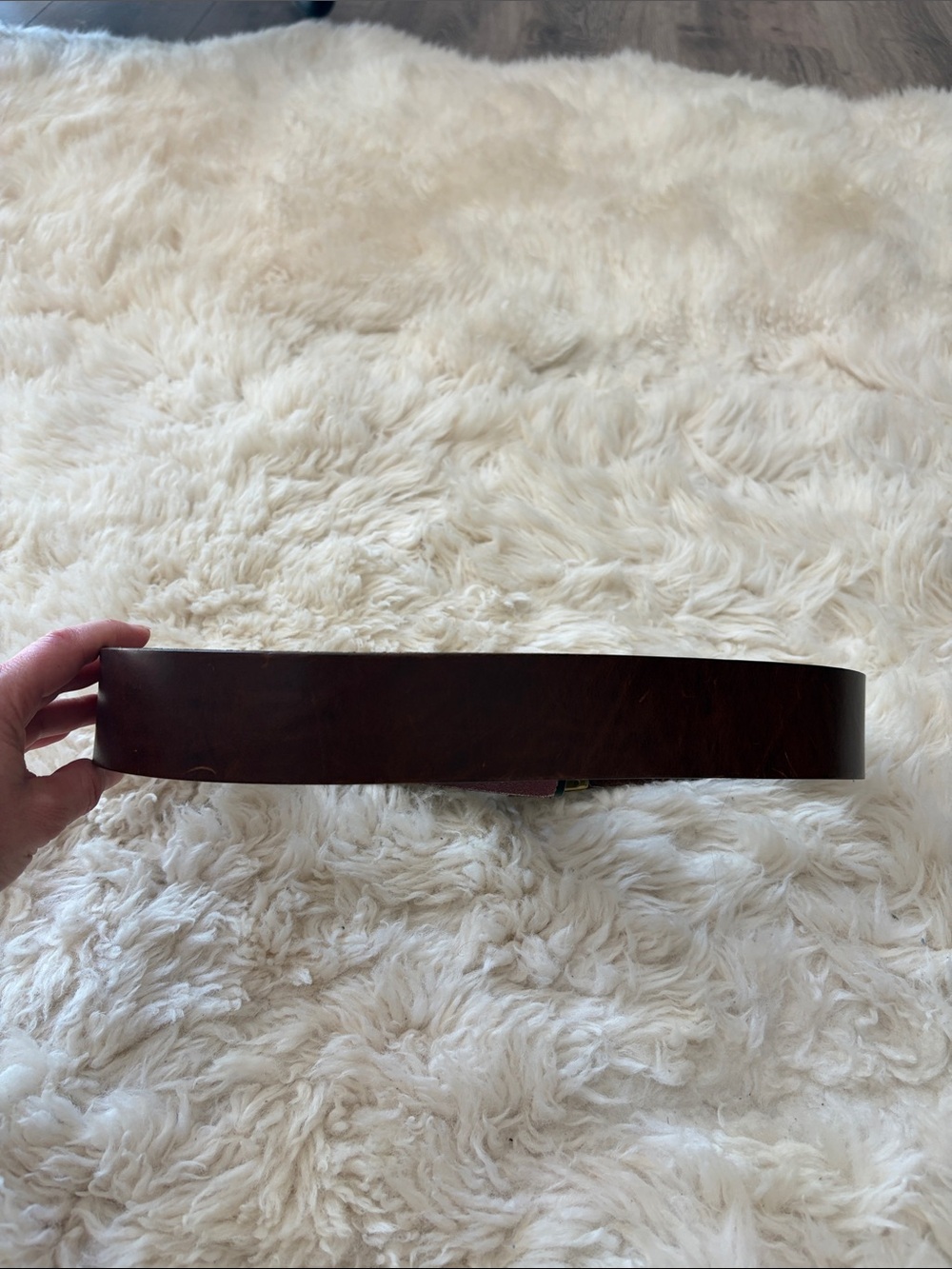 Banana Republic Dark Brown Leather Belt with Gold Buckle Size XS - Picture 5 of 5